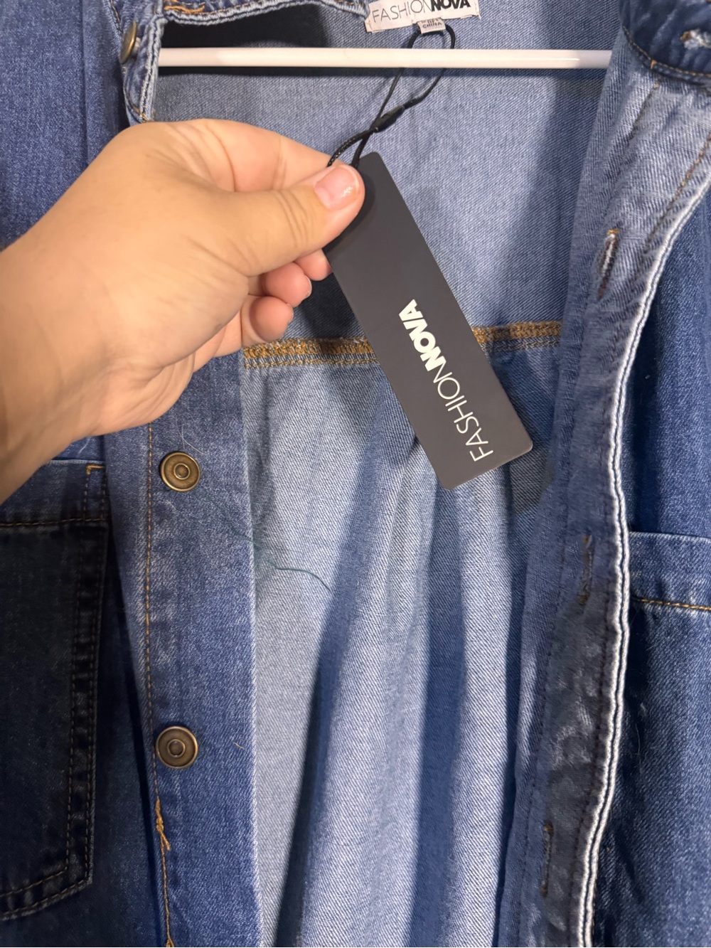 New With Tags Womens 2XL Fashion Nova Farmers Market Denim Jumpsuit - Picture 6 of 8